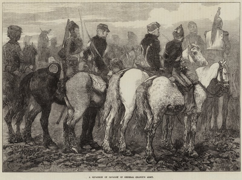 En skvadron av kavaleri fra general Chanzys hær av Guillaume Regamey