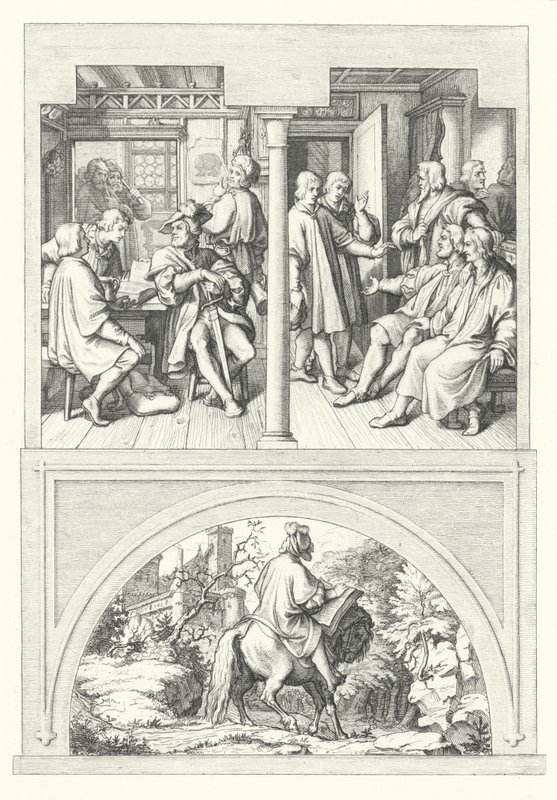 Scener fra livet til Martin Luther (gravering) av Gustav Ferdinand Leopold Konig