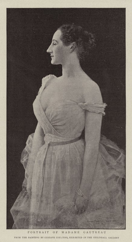 Portrett av Madame Gautreau av Gustave Claude Etienne Courtois