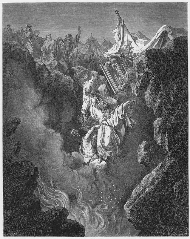 Gustave Dore Bibelen: Korahs, Datans og Abirams død av Gustave Dore