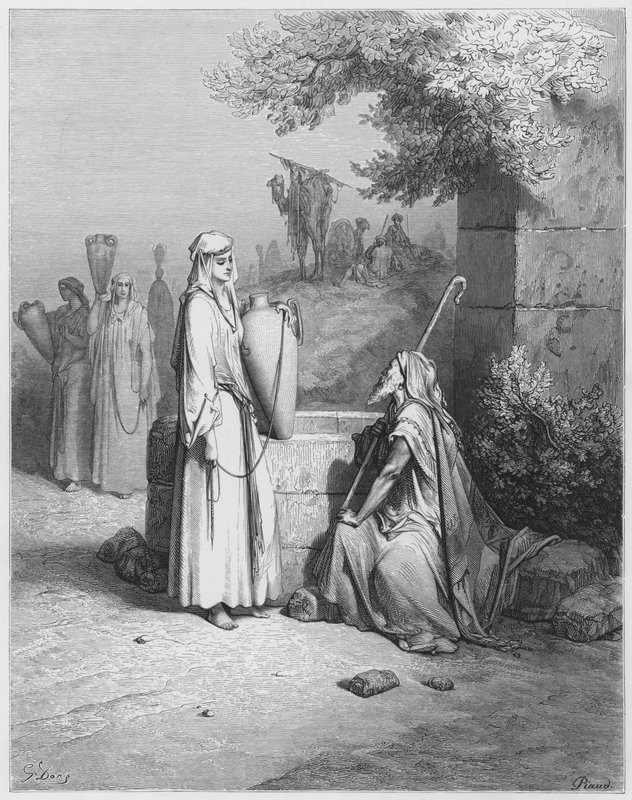 Gustave Dore Bibelen: Eliezer og Rebekka av Gustave Dore