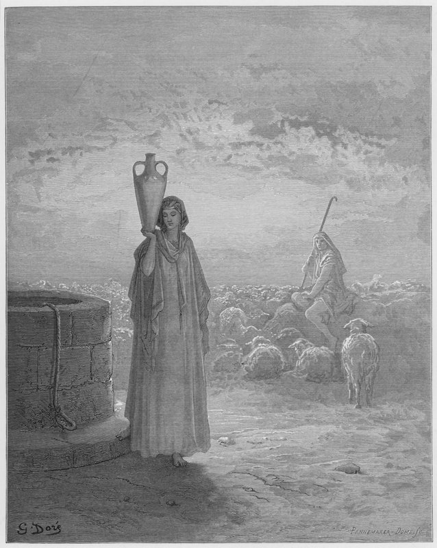 Gustave Dore Bibelen: Jakob holder Labans flokker av Gustave Dore