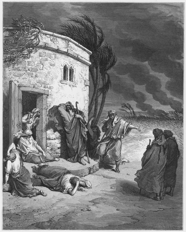 Gustave Dore Bibelen: Job hører om hans ruin av Gustave Dore