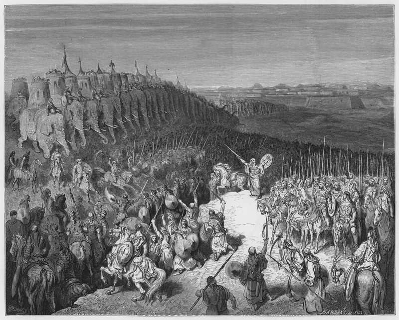 Gustave Dore Bibelen: Jonathan i nærvær av hæren til Apollonius av Gustave Dore