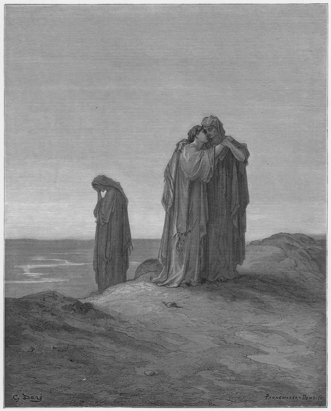 Gustave Dore Bibelen: Naomi og hennes svigerdatter av Gustave Dore