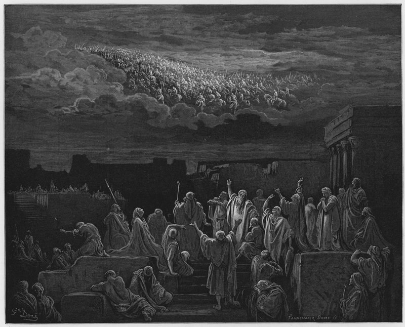 Gustave Dore Bibelen: Hærens åpenbaring i himmelen av Gustave Dore