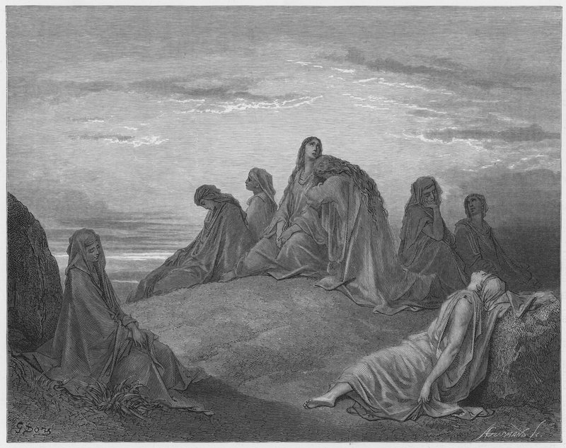 Gustave Dore Bibelen: Israels døtre som beklager Jeftas datter av Gustave Dore