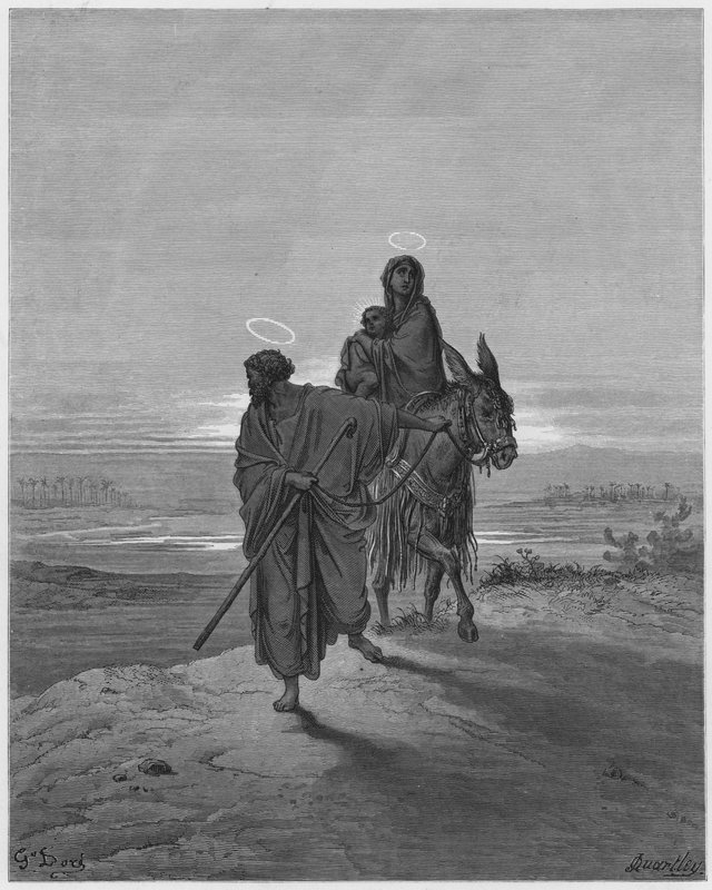 Gustave Dore Bibelen: Flukten til Egypt av Gustave Dore