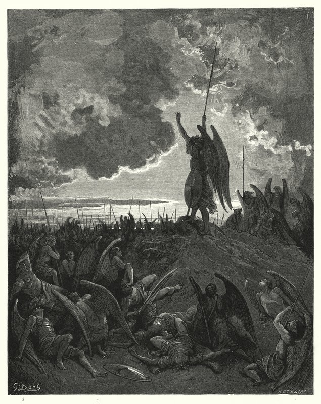 Illustrert av Gustave Dore for Miltons Paradise Lost, bok I, linje 331 av Gustave Dore
