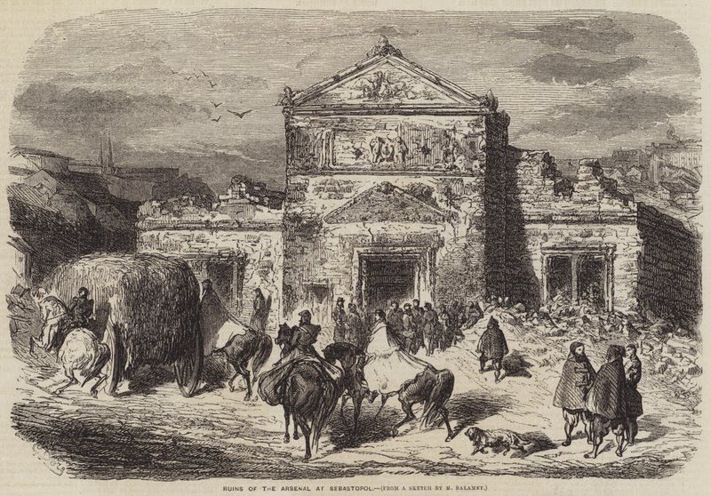 Ruinene av Arsenal ved Sebastopol av Gustave Dore