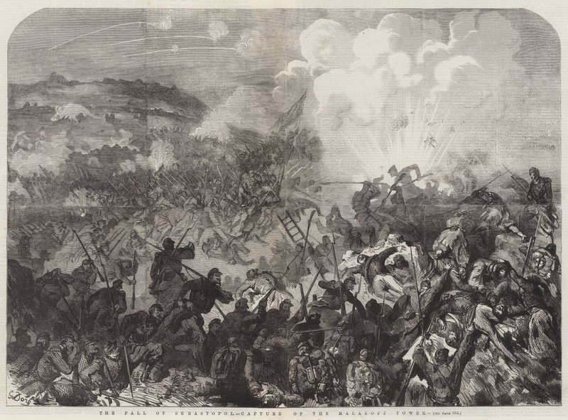 Sebastopols fall, fangst av Malakoff-tårnet av Gustave Dore