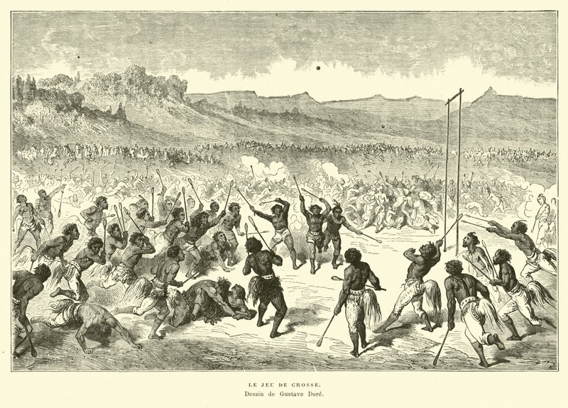 Spillet lacrosse av Gustave Dore
