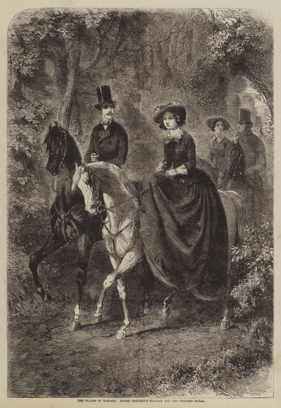 The Glades of Windsor, Prince Frederick-William og Princess Royal av Gustave Janet