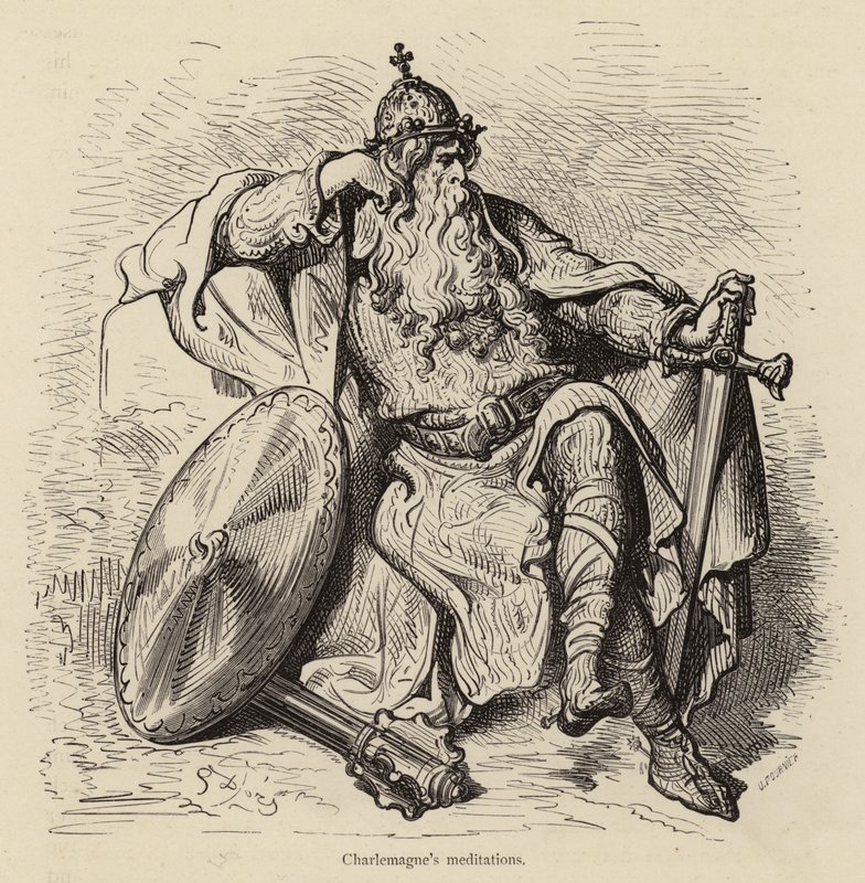 Karl den Stores meditasjoner av Gustave after Dore