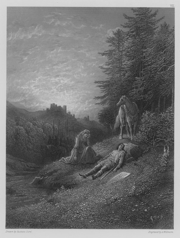 Enid pleier Geraint av Gustave after Dore