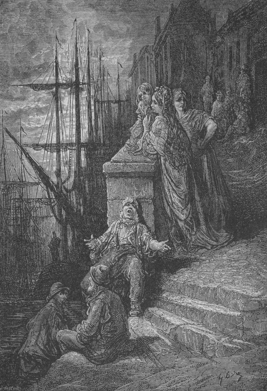 Sjømannsfamilien av Gustave after Dore