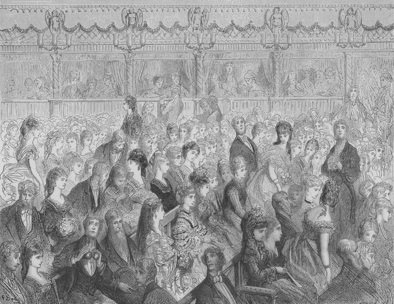 Covent-Garden Orchestra Lenestoler av Gustave after Dore