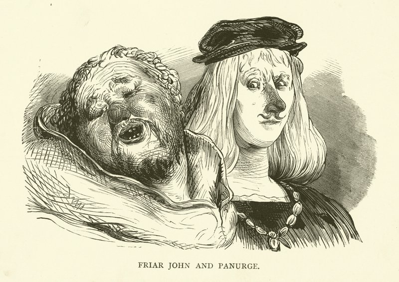 Illustrasjon for verkene til Rabelais av Gustave after Dore