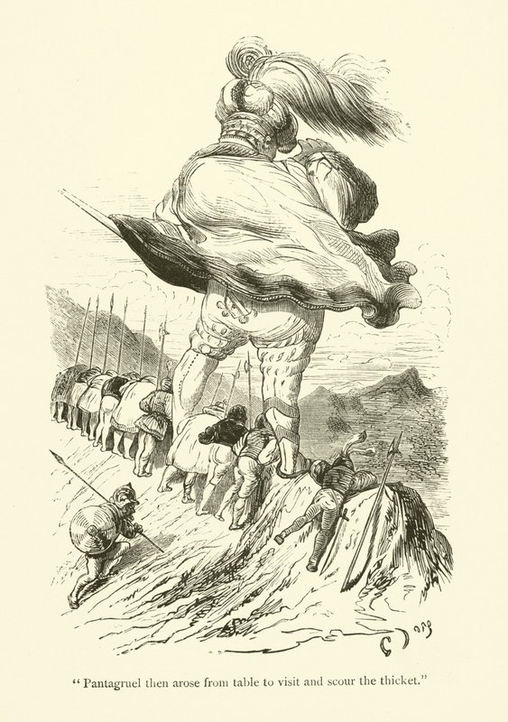 Illustrasjon for verkene til Rabelais av Gustave after Dore