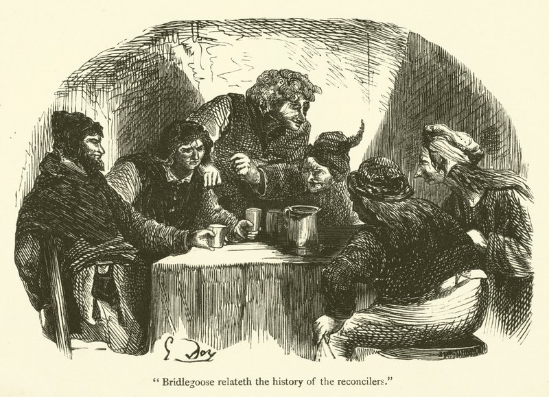 Illustrasjon for verkene til Rabelais av Gustave after Dore