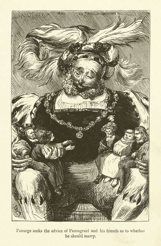 Illustrasjon for verkene til Rabelais av Gustave after Dore
