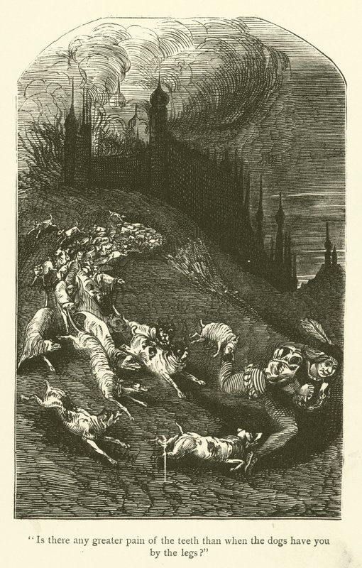 Illustrasjon for verkene til Rabelais av Gustave after Dore