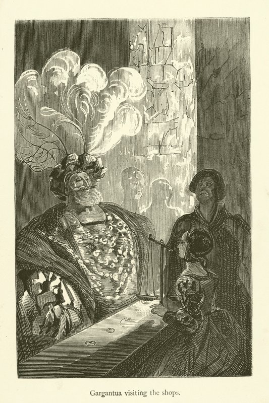 Illustrasjon for verkene til Rabelais av Gustave after Dore