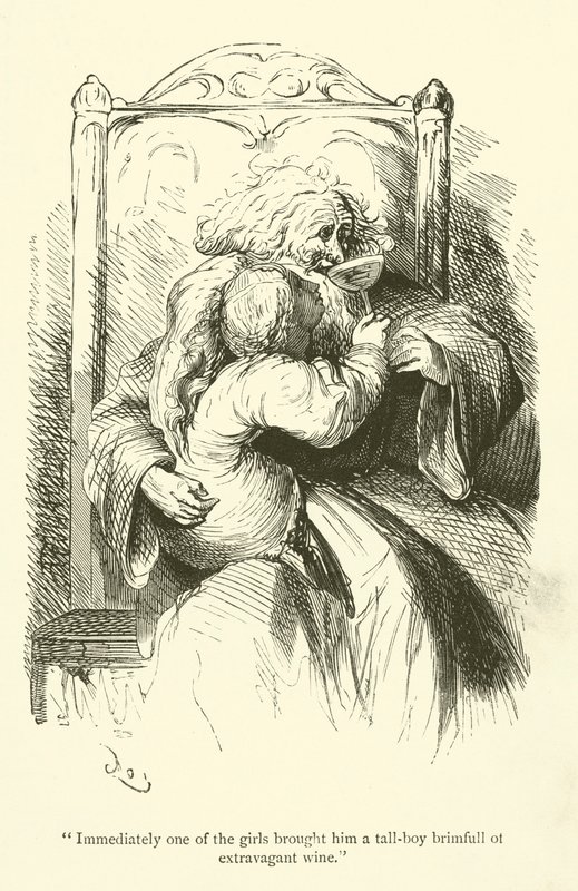 Illustrasjon for verkene til Rabelais av Gustave after Dore