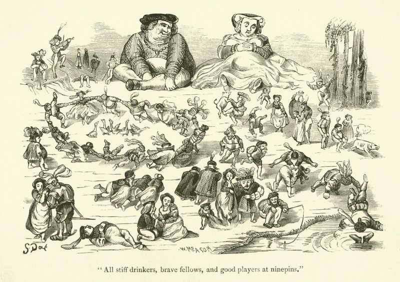Illustrasjon for verkene til Rabelais av Gustave after Dore