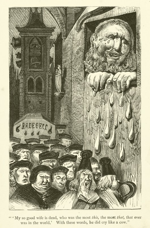Illustrasjon for verkene til Rabelais av Gustave after Dore