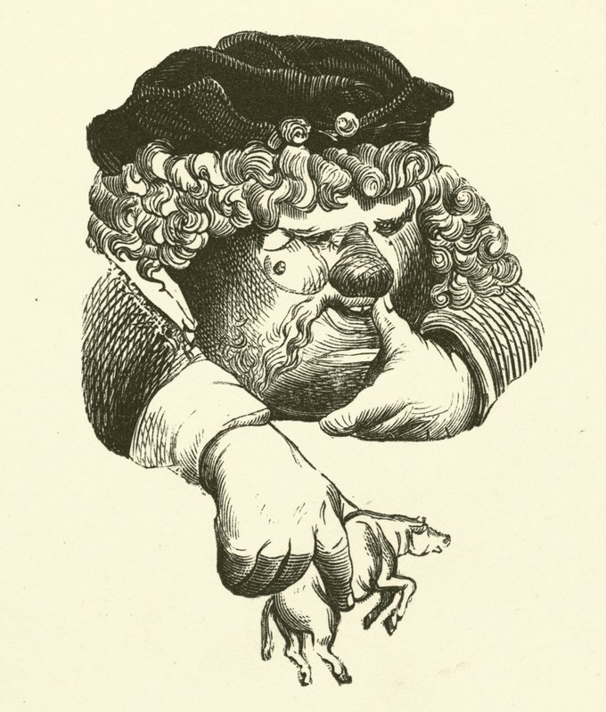 Illustrasjon for verkene til Rabelais av Gustave after Dore