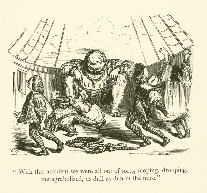 Illustrasjon for verkene til Rabelais av Gustave after Dore