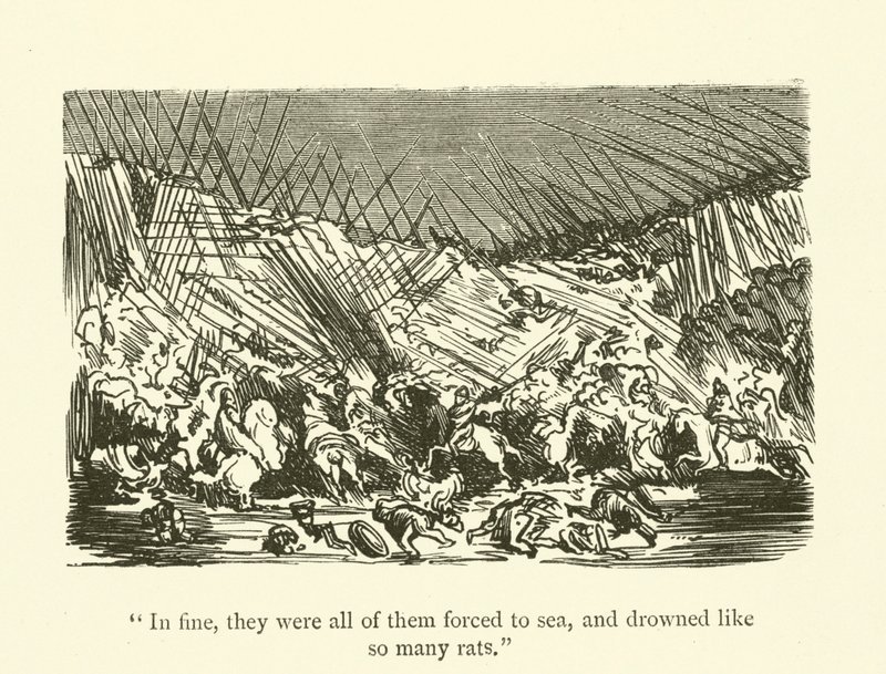 Illustrasjon for verkene til Rabelais av Gustave after Dore