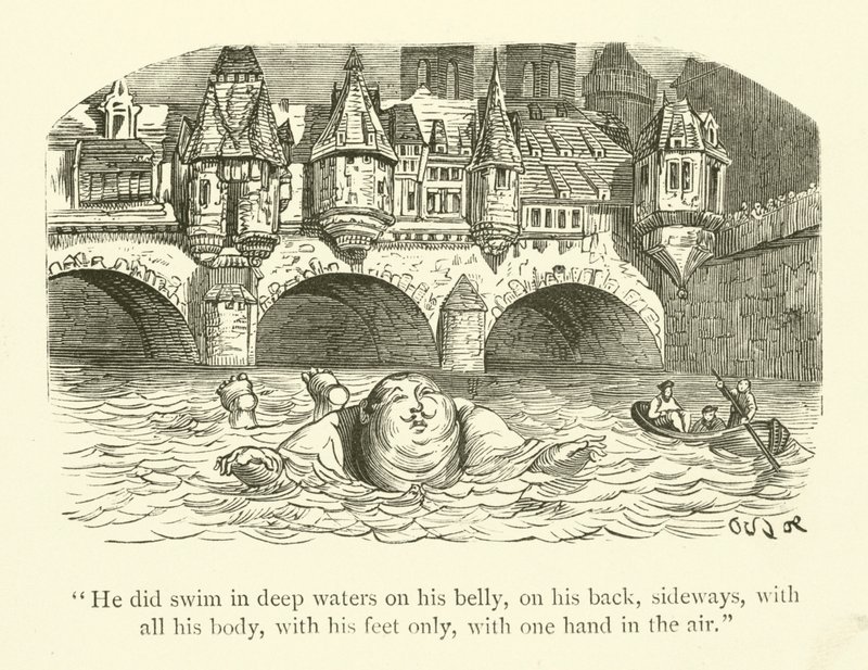 Illustrasjon for verkene til Rabelais av Gustave after Dore