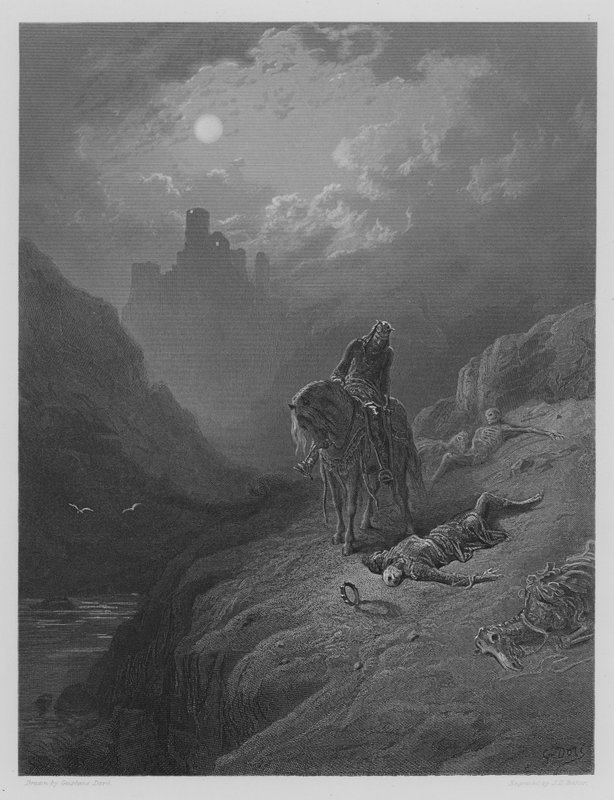 Kong Arthur oppdager skjelettene til brødrene av Gustave after Dore