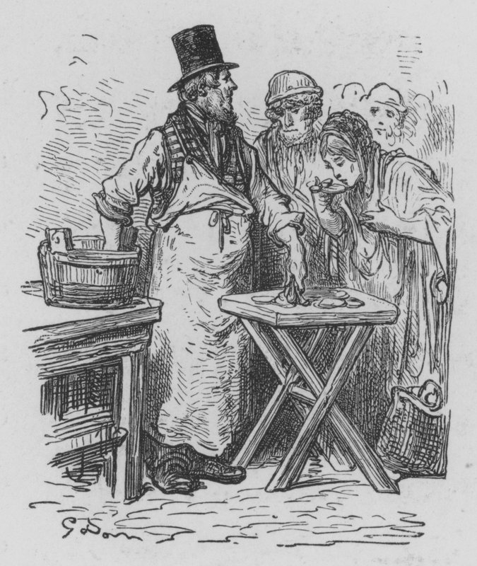 Østershandler av Gustave after Dore