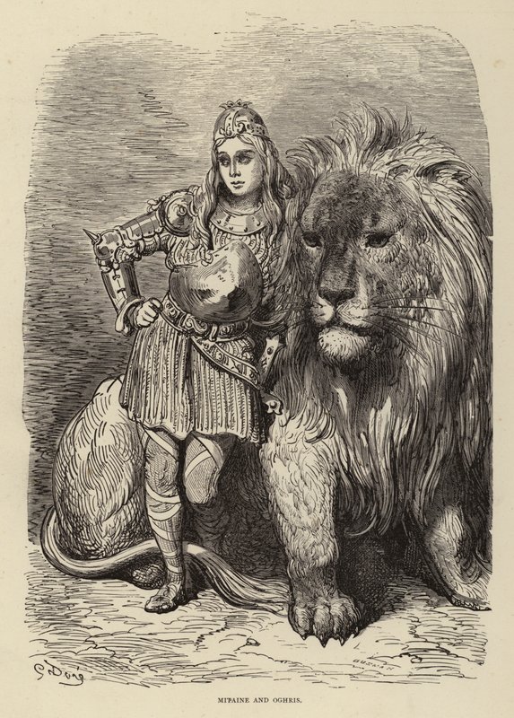 Mitaine og Oghris av Gustave after Dore