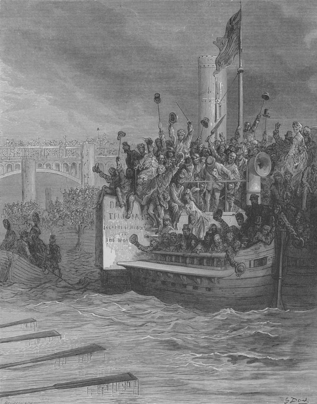 Regattaer, bryting av Gustave after Dore