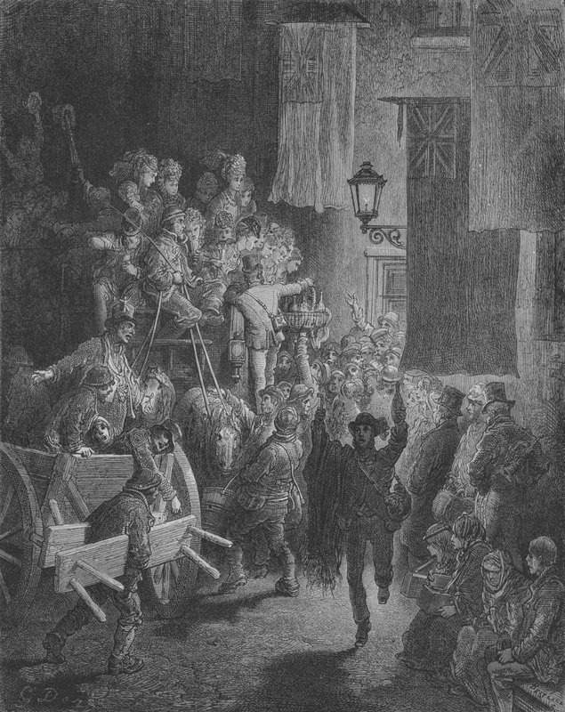 Tilbake fra Derby av Gustave after Dore
