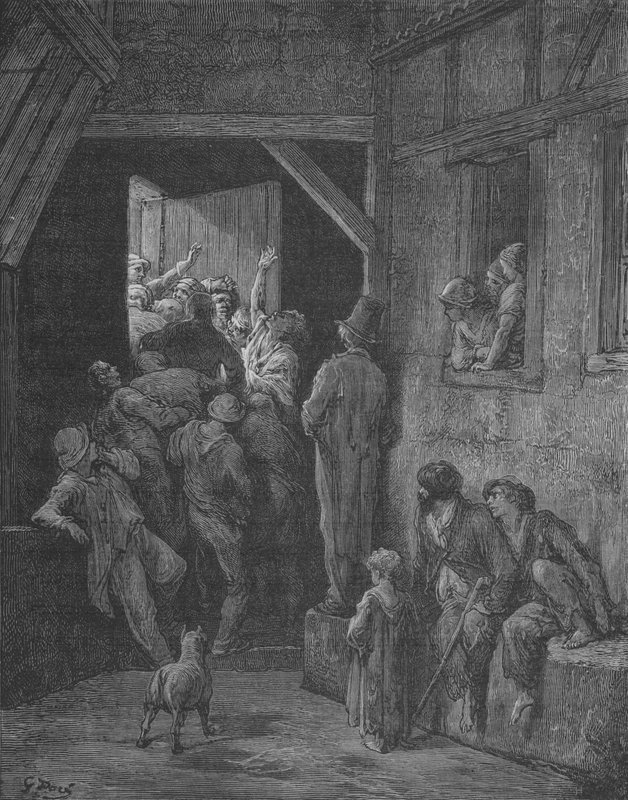 Bråk i Londons underverden av Gustave after Dore