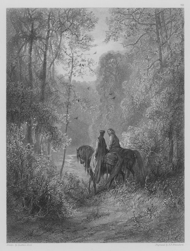 Kjærlighetens daggry av Gustave after Dore