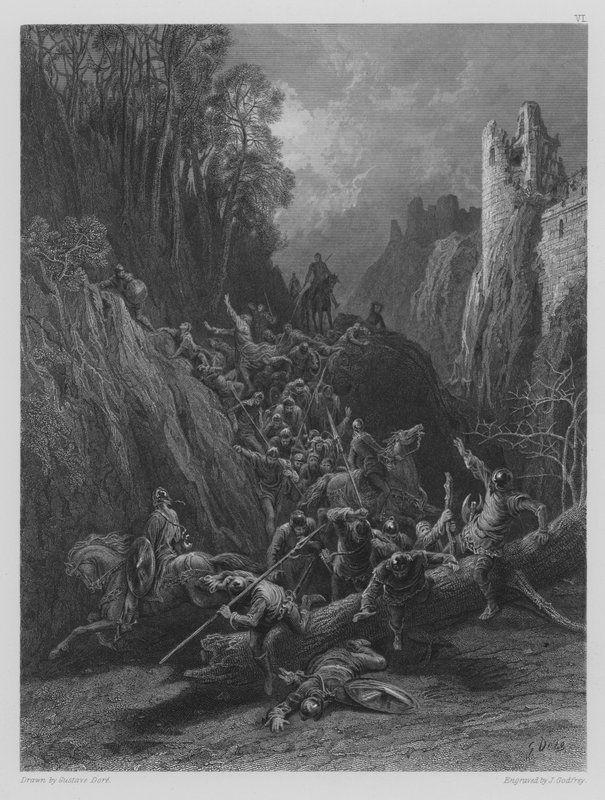 The Flight of the Boon Companions of Earl Limours av Gustave after Dore