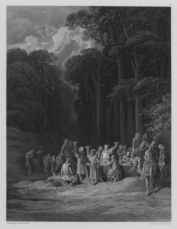 Knights Carouse av Gustave after Dore