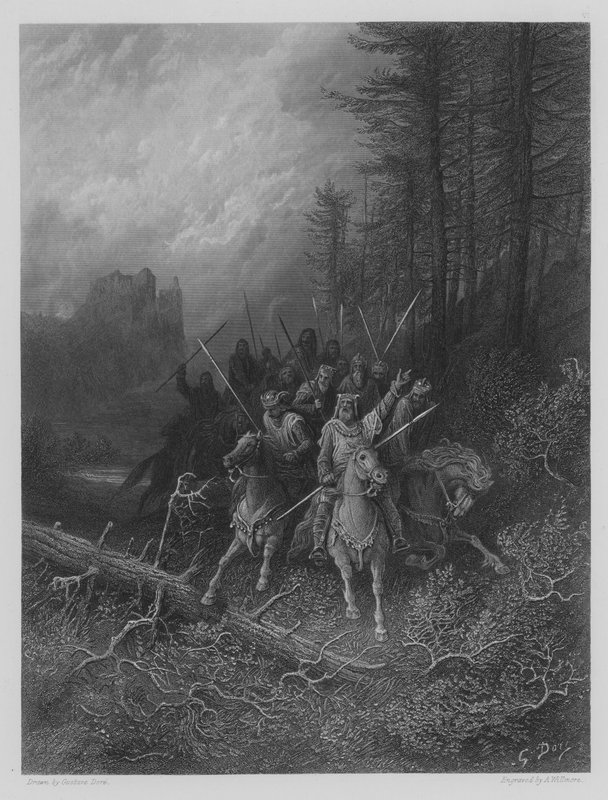 The Knights Progress av Gustave after Dore