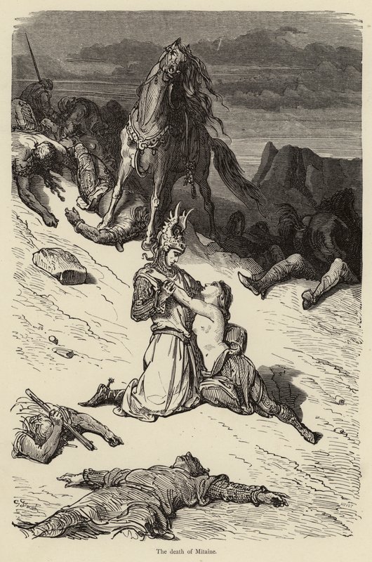Mitaines død av Gustave after Dore