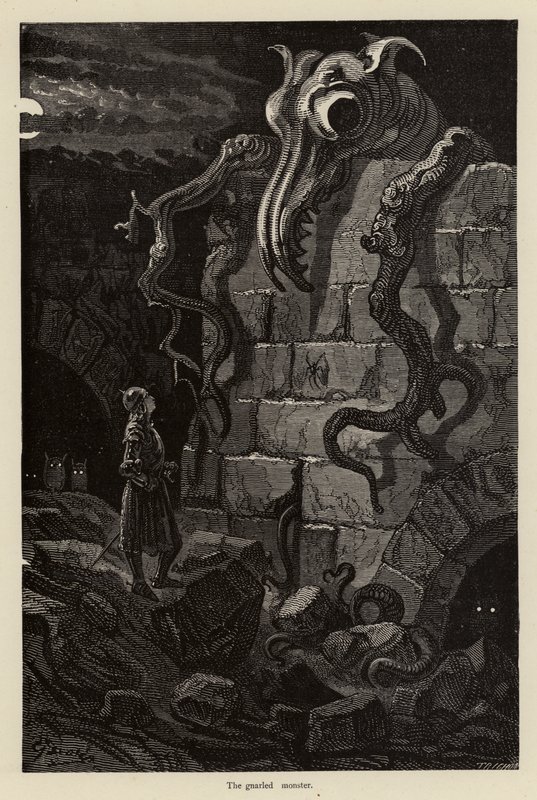 Det knudrete monsteret av Gustave after Dore