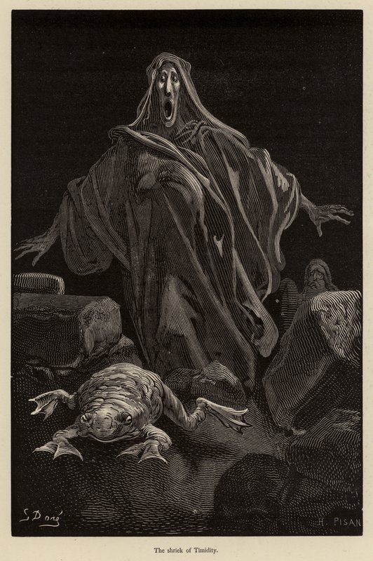 Skrekkskriket av Gustave after Dore