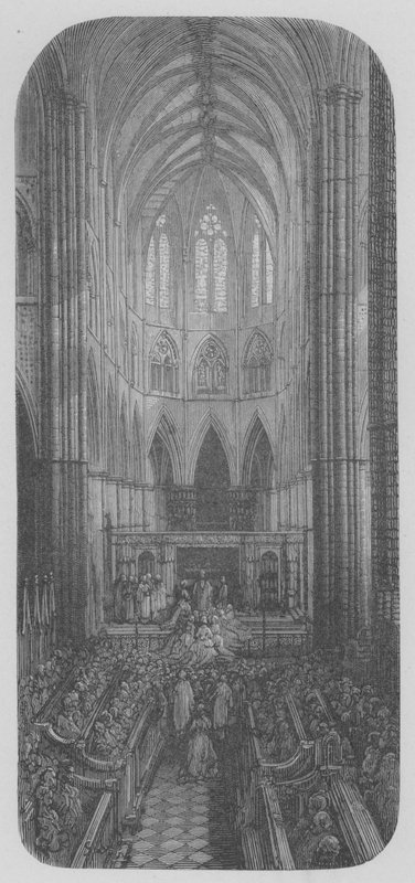 Et Westminster-bryllup av Gustave after Dore