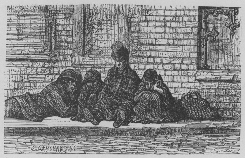 En familie av Gustave after Dore