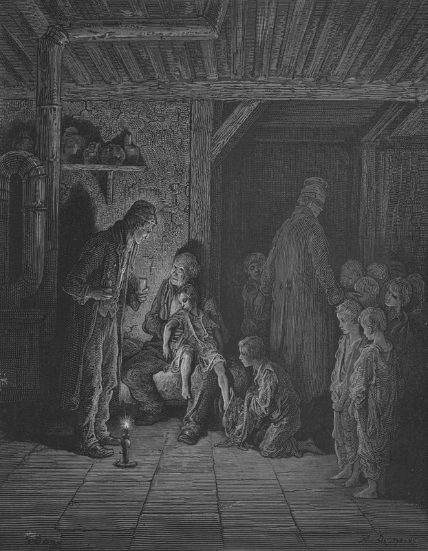 Et tilfluktshus av Gustave after Dore